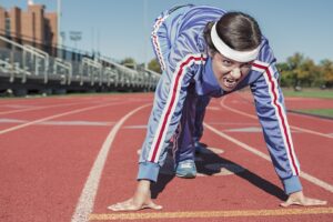 Woman, Athlete, Running, Exercise, Sprint, Cinder-Track