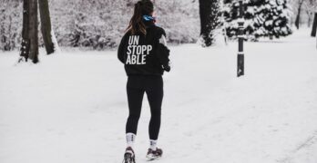 Woman, Jog, Winter, Snow, Girl, Person, Fit, Run, Sport